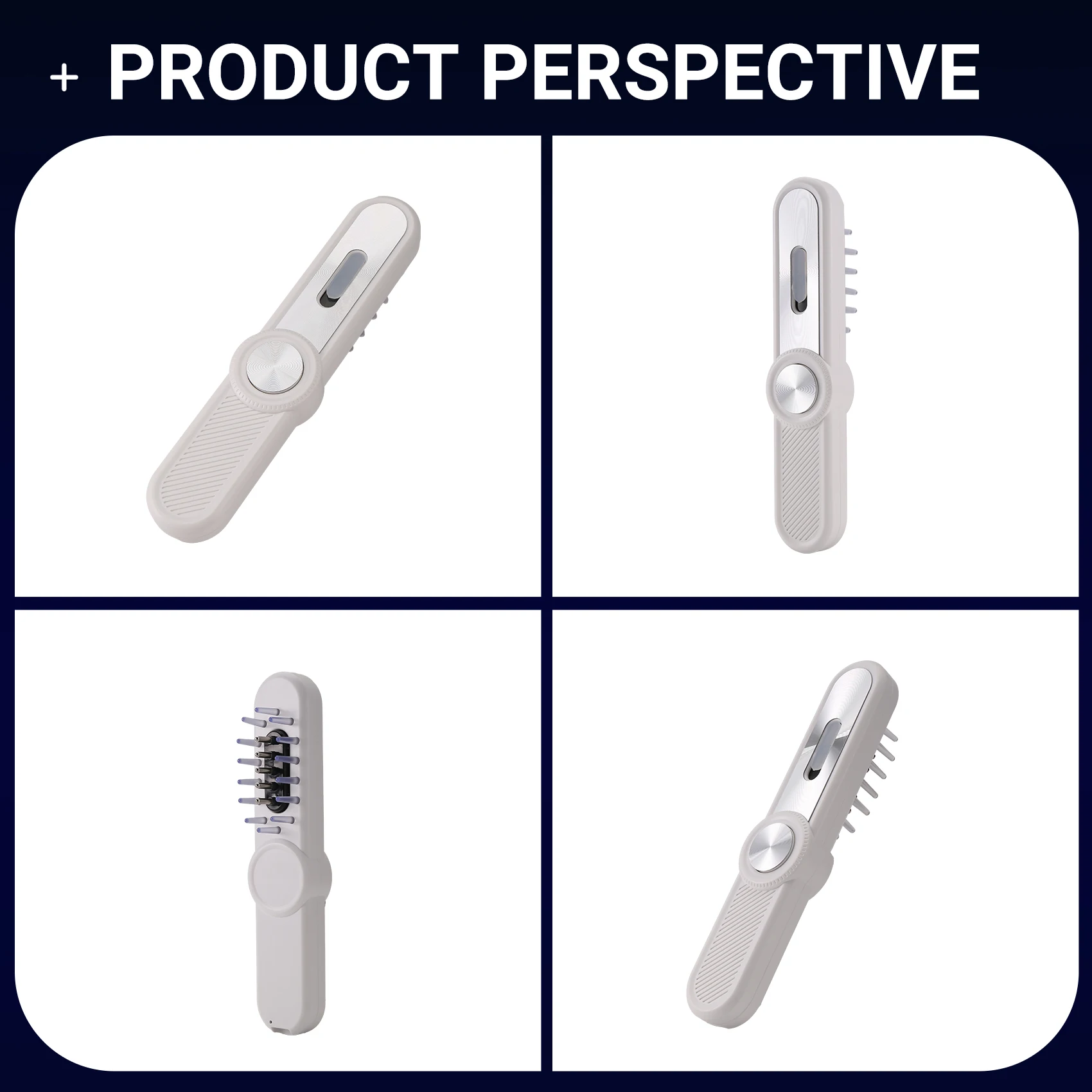 Electric Hair Oil Applicator With Red Blue Light For Women Men Sturdy Multifunctional Handheld Heads Scratcher Massager-Y48A