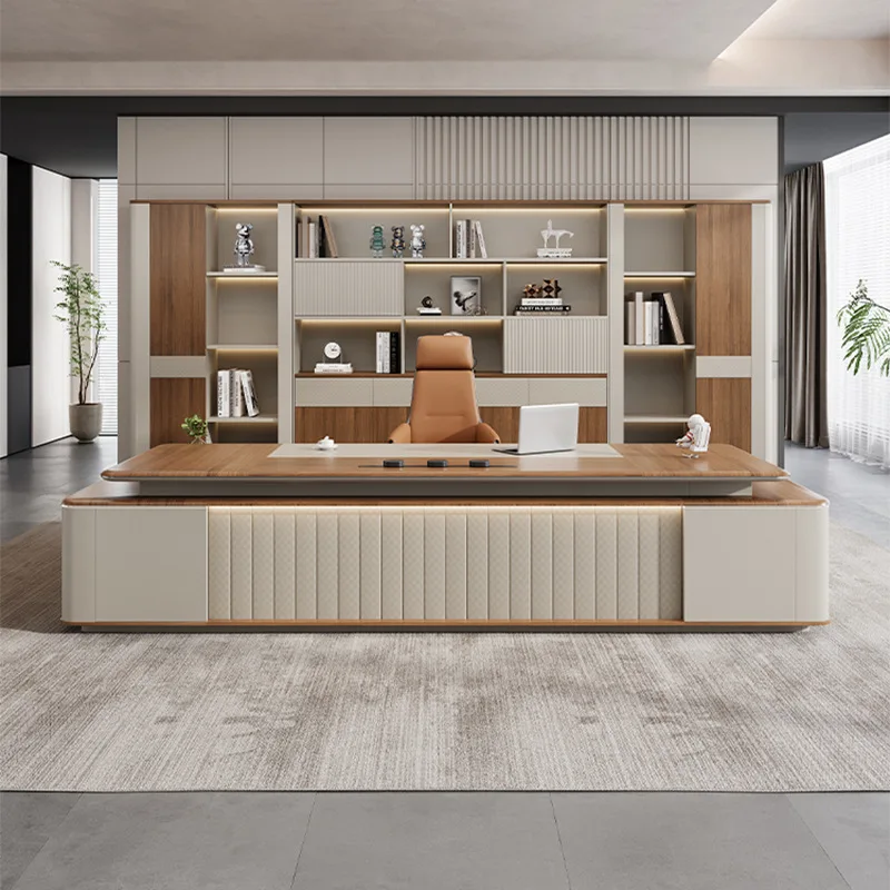 CEO desk,boss table,office Furniture,President High-End Executive Manager Office Desk And Chair Set