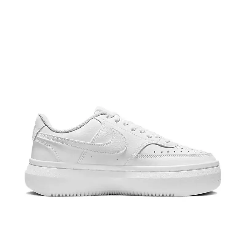 Nike Court Vision 1 Alta Two-layer Cowhide Leather Casual, Wear-resistant, Non Slip Sports Board Shoes for Women and Men, White