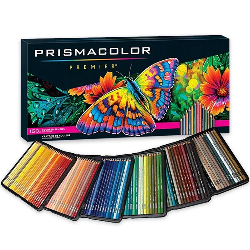 PRISMACOLOR Chuyên Nghiệp Dầu Bút Chì Màu 24/36/48/72/132/150 Màu Lapis De Cor Bút Chì Màu nghệ Sĩ Vẽ Tiếp Liệu