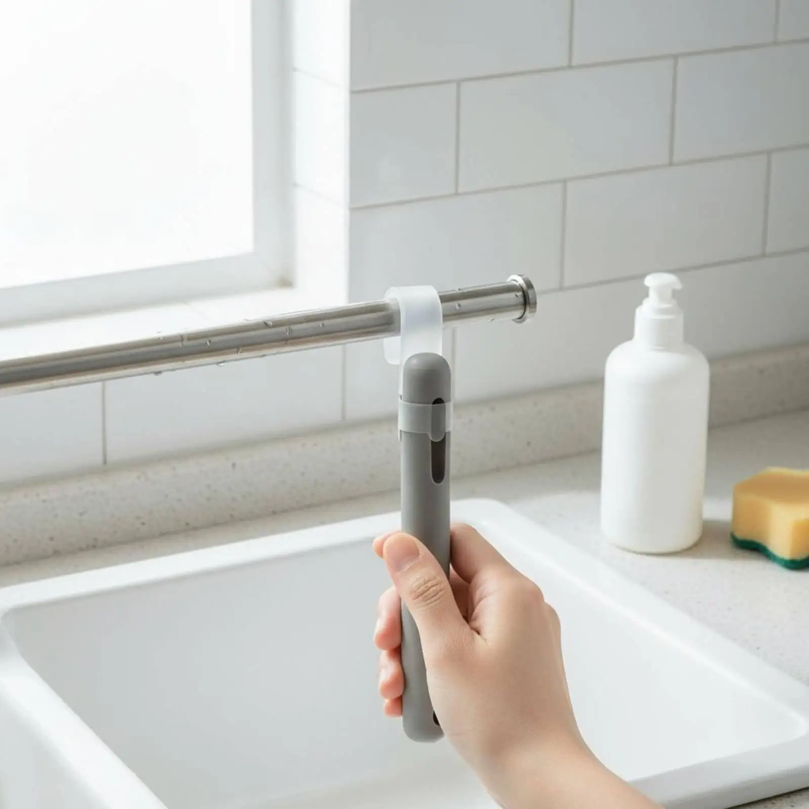 Quick Mount Adjustable Hook for Rods Up to 3 Cm Diameter Used on Closet Rail Washroom Curtain