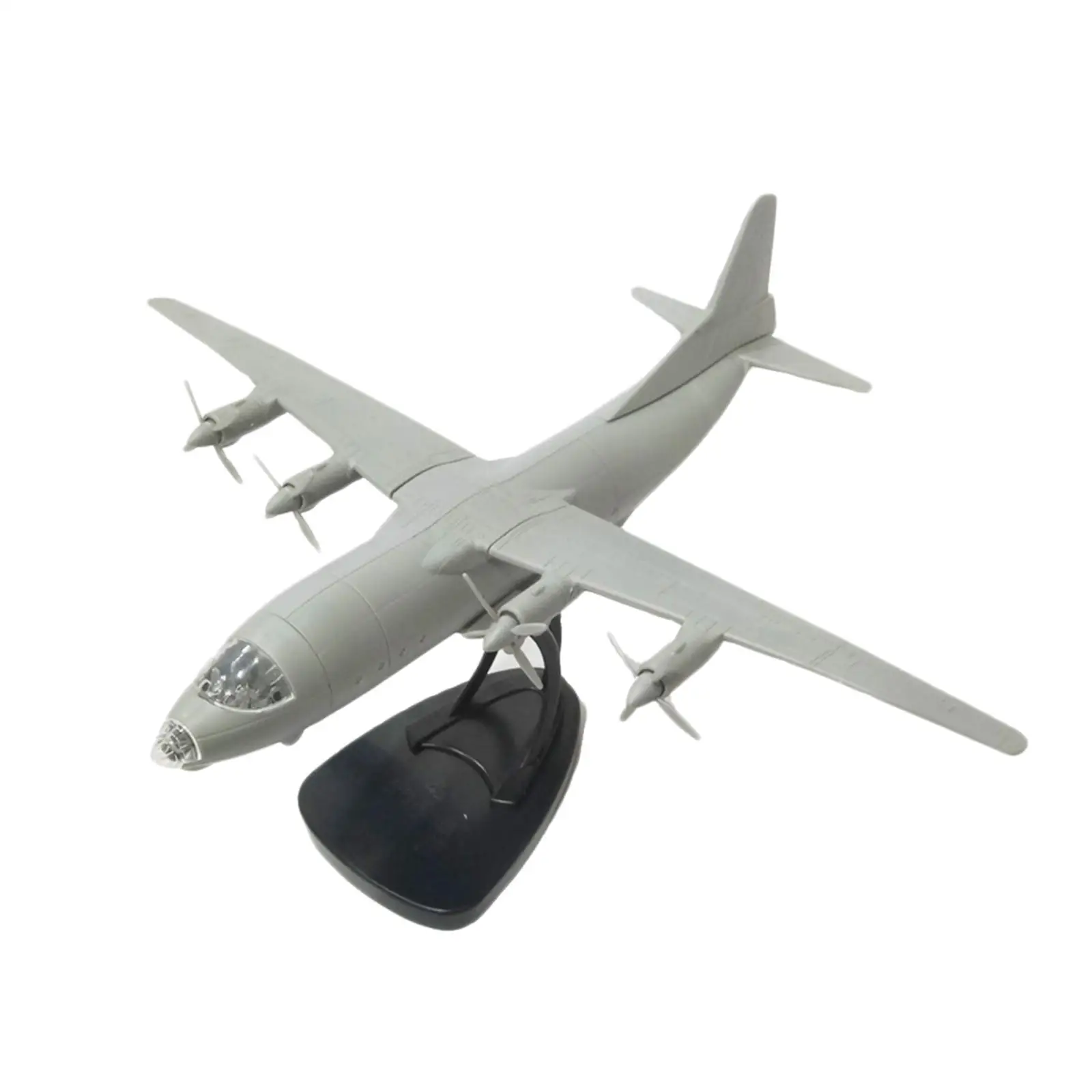 Assembly 1/144 Aircraft Model Science Ornament Educational with Display Base 3D Puzzle for Home Bedroom Shelf TV Cabinet Office