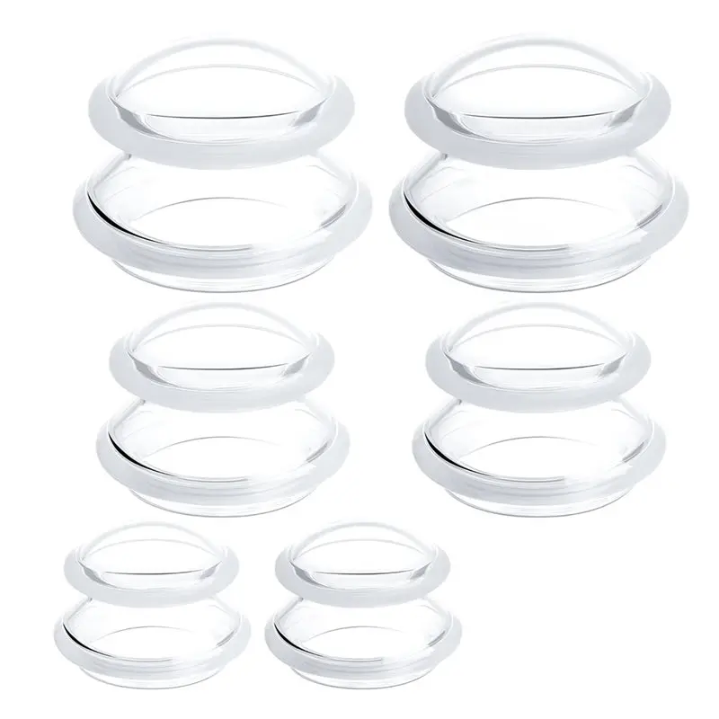 Massage Cup Set-Silicone 6Pcs Therapy Tool-Firm Massage For Muscle Soreness Pain Relief Body Neck Knee