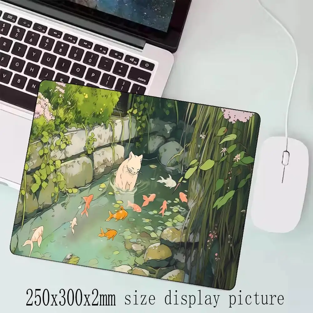 Anime Katze Mauspad Große Computer Büro Spiel Tischsets XXL Gummi Anti-Rutsch Gaming Tastatur Mousepads Lange Schreibtisch Pads