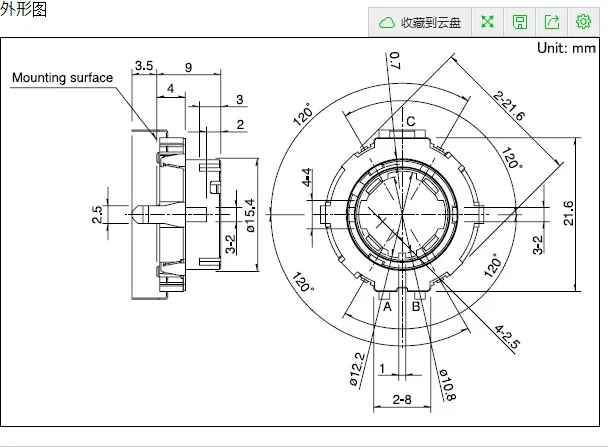 Japan ALPS hollow shaft encoder imported EC21A1520401 hollow encoder pulse potentiometer switch