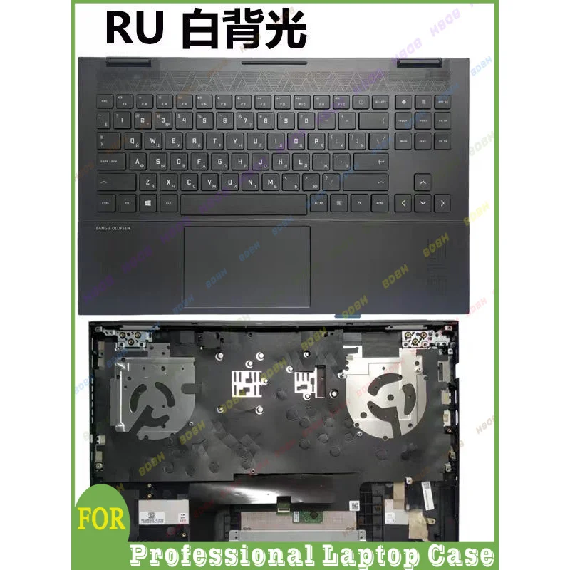 #BDBHNEW for HP OMEN 6 15-EK 15-EN TPN-Q236 TPN-Q238 laptop RGB US/LA/SP/RU/IT backlit keyboard palmrest upper cover replacement