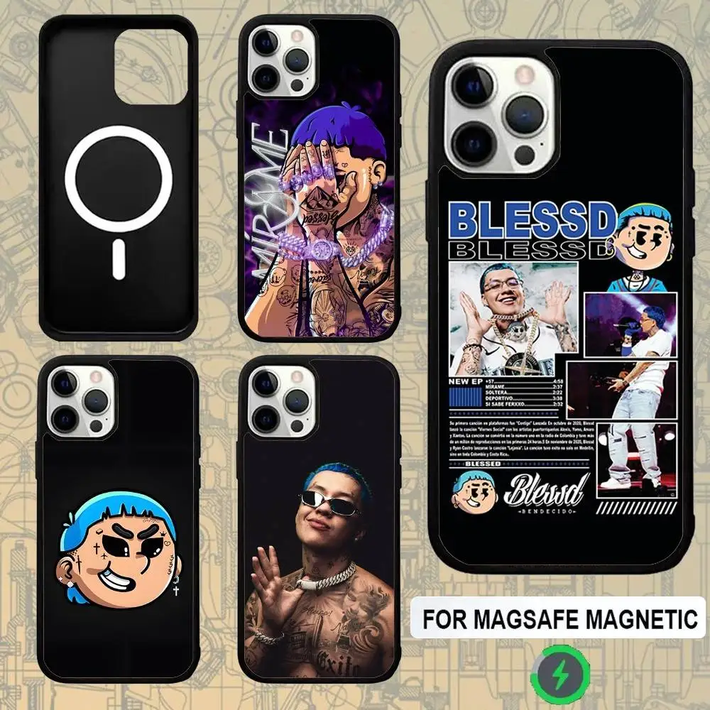 

B-Blessd EL MEJOR HOMBRE For Magsafe Wireless Charger Case For iPhone 15,16,17,13,14,11,12,Pro,Max,Plus,E,Air,Mini Cover