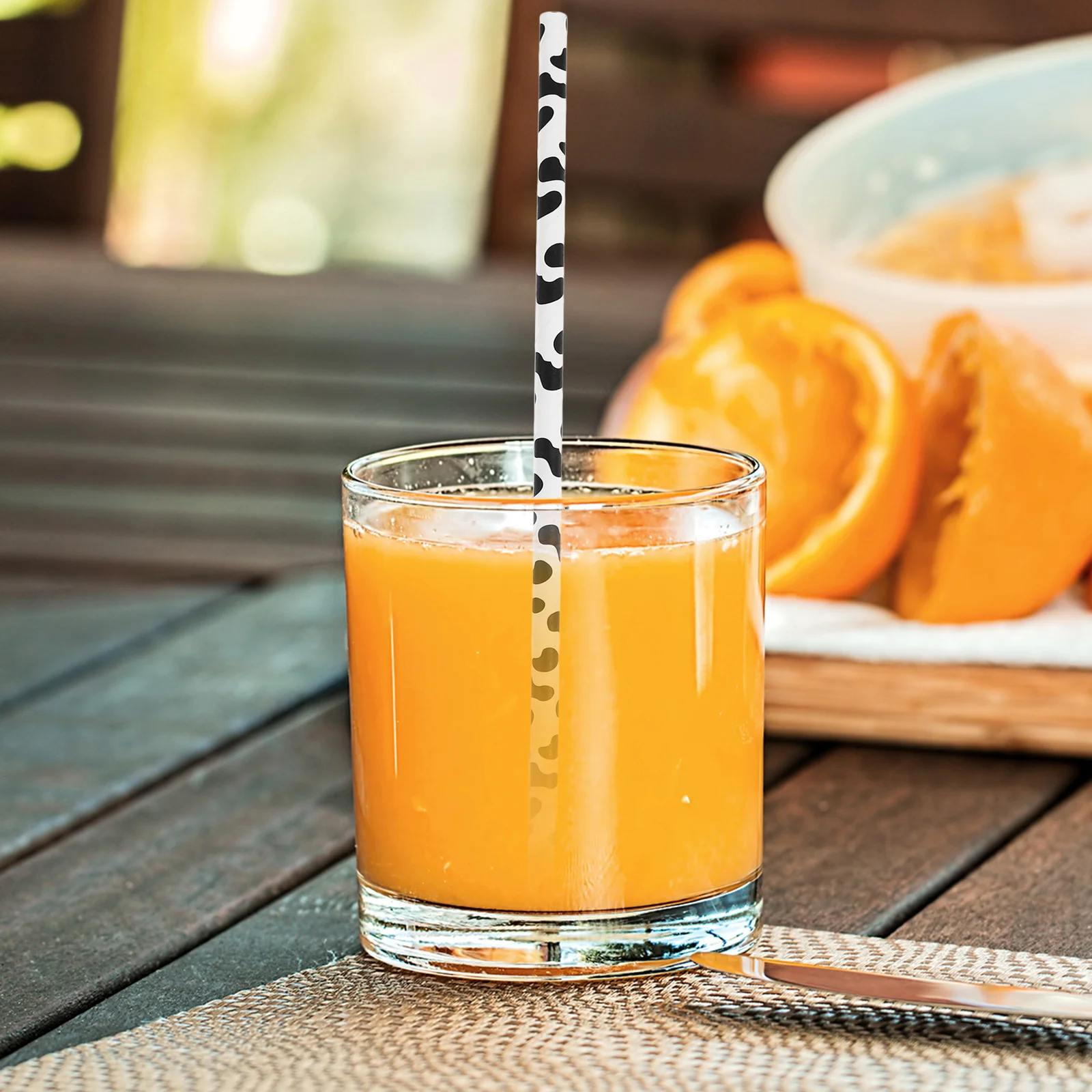 

60pcs Cow Prints Straws Biodegradable Paper Drinking Straws For Wedding Birthday Farm Theme Baby Shower Decorations