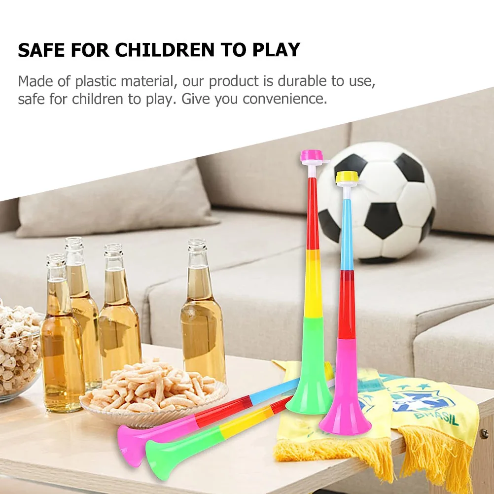 

2pcs Retractable Horn Football Toys Wind Noisemakers Stadium Trumpets Party Accessories Kids Instruments Sports Events