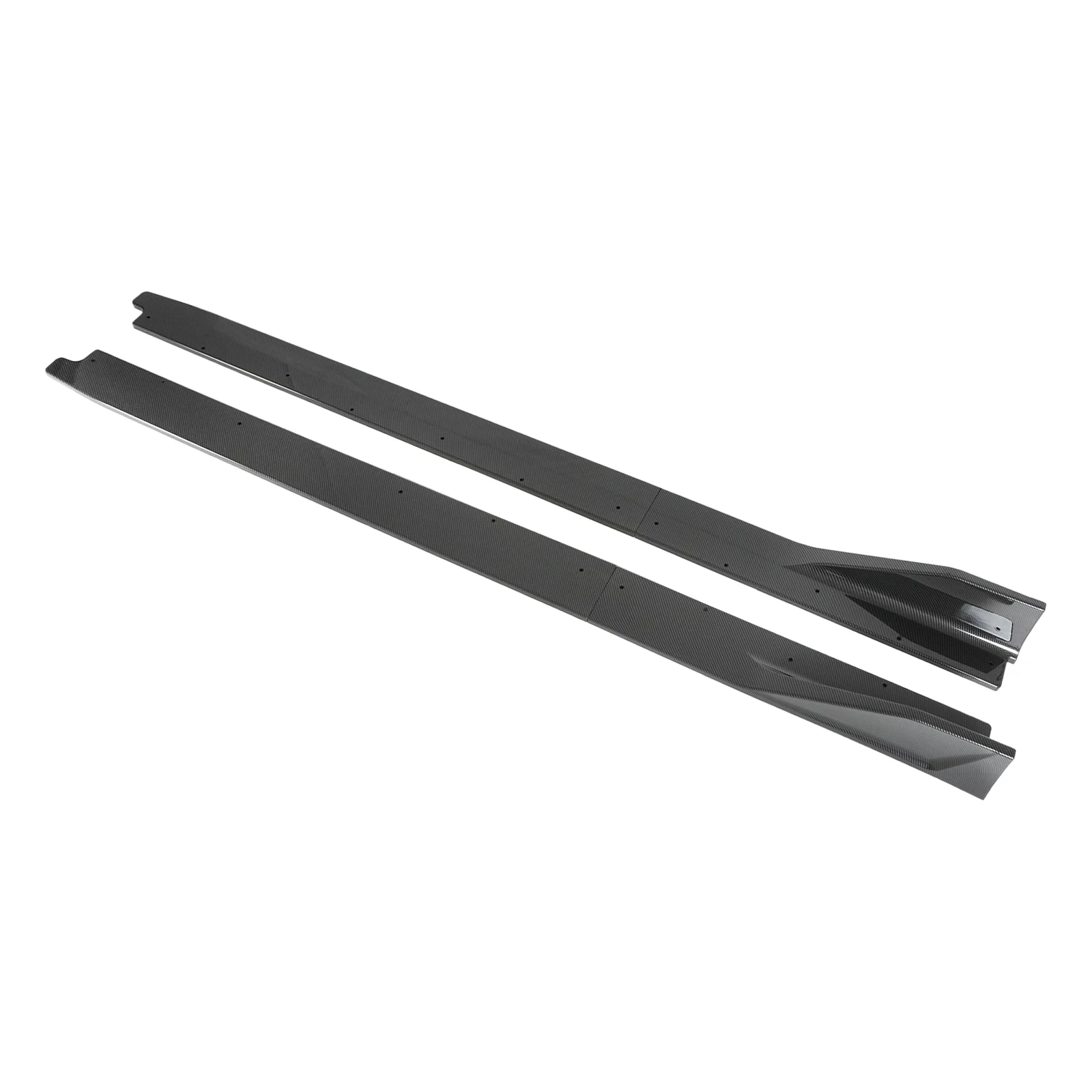 For KIA Stinger 2018-2023 A Pair Car Side Skirt Extension Spoiler Splitter Glossy Black Carbon Fiber Style ABS Plastic Body Kits view 4