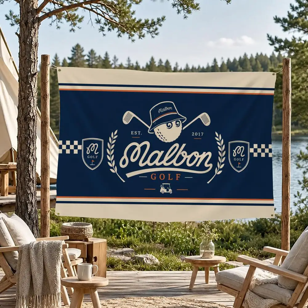 Ashion Golf MALBON Flaggen, Flagge für Zimmer, Wohnheim, Camping, Picknick, Kunststil, Garage, Bar, Wanddekoration, Banner – Detail 12