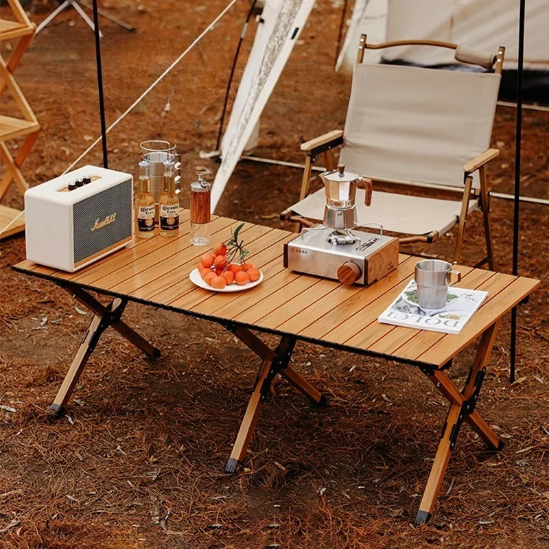 

Portable Egg Roll Table Aluminum Alloy Household Leisure Folding Stable Camping Tables Outdoor Picnic Camping Furnishings