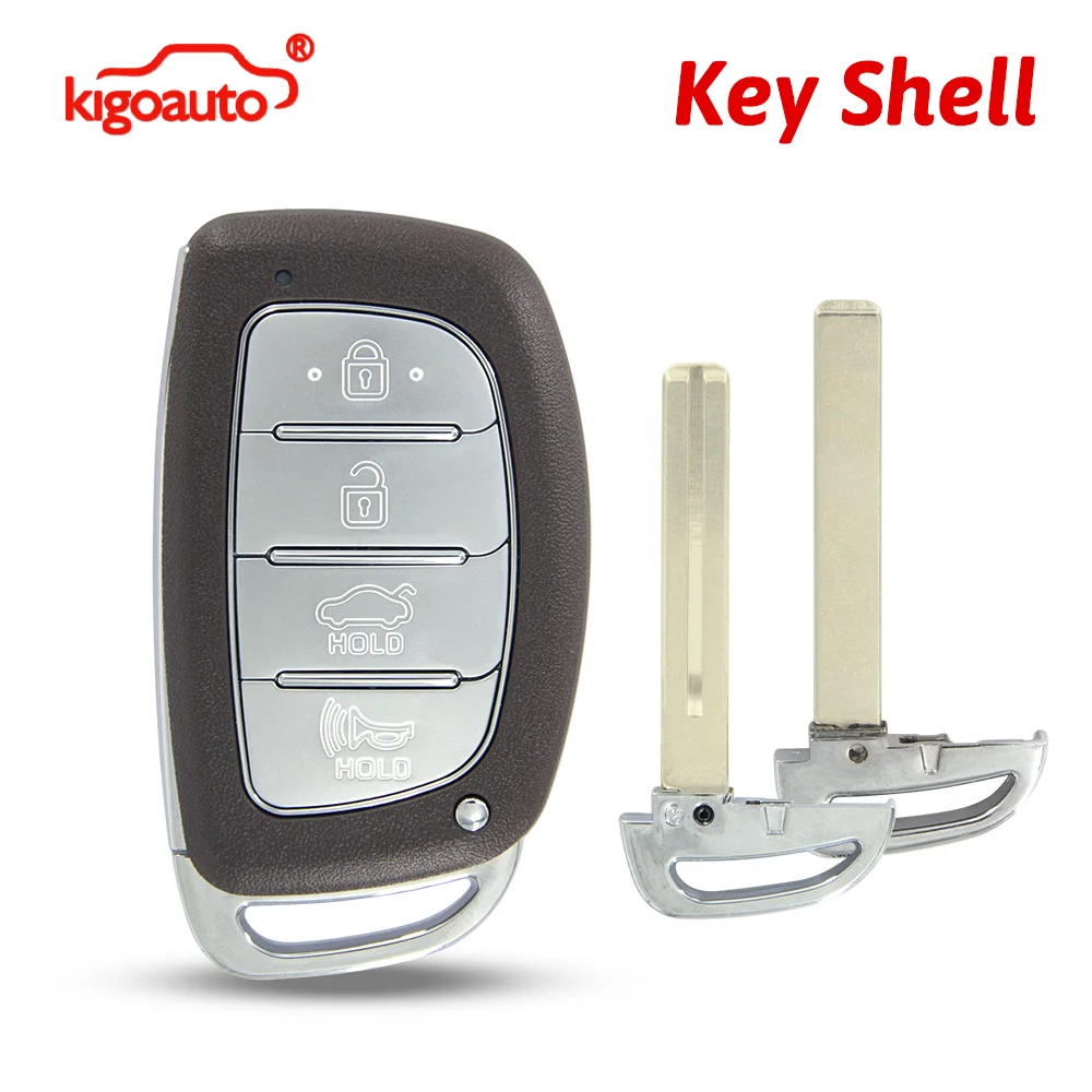 

Чехол для смарт-ключа kigoauto с 4 кнопками для Hyundai Elantra 2016 2017 2018 без держателя батареи