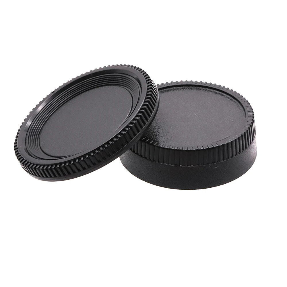 For Nikon F mount camera and lens Rear Lens Cap / Camera Body Cap / Cap Set Plastic Black