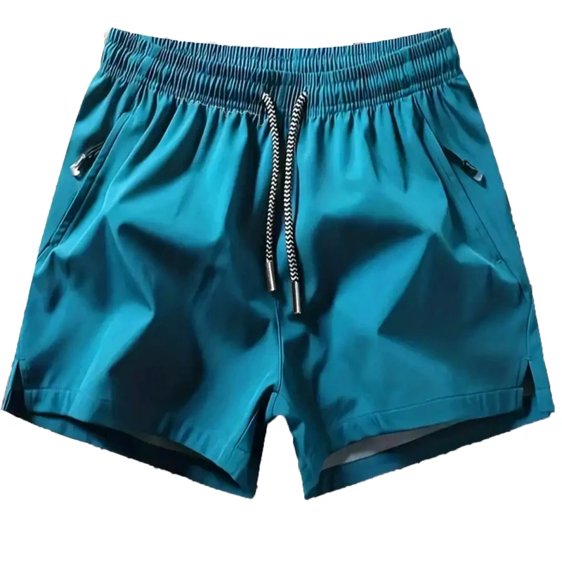 

Men's Quick Dry Swim Trunks Elastic Waist Drawstring Board Shorts with Zipper Pockets Summer Beach Surfing Running Sports Shorts