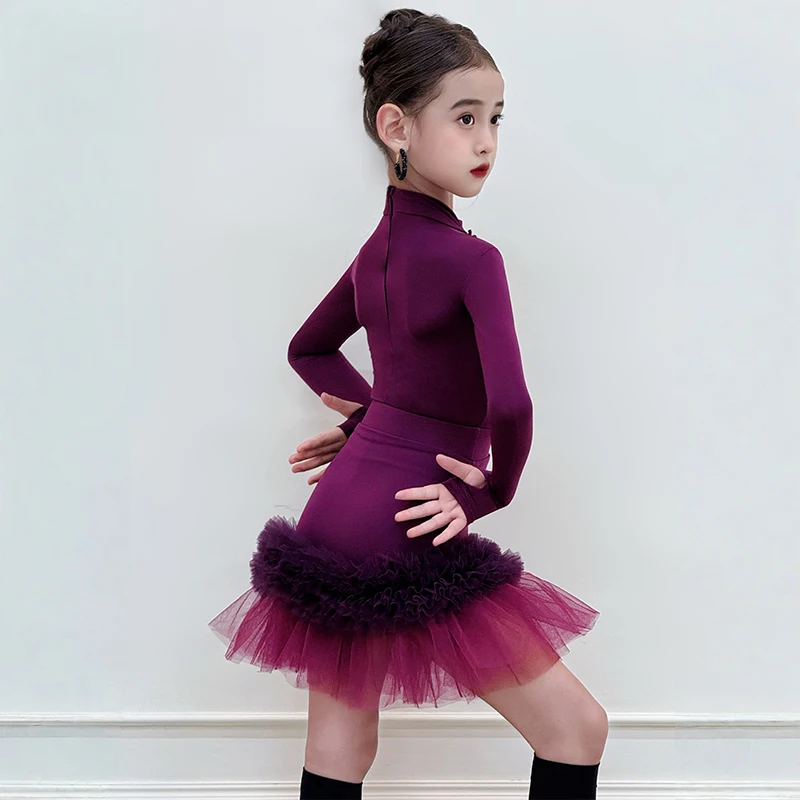 

Платье для танцев, платье для латинских танцев, танцевальный костюм для девочек, платье для сальсы, латинской практики, детские платья для соревнований по бальным танцам