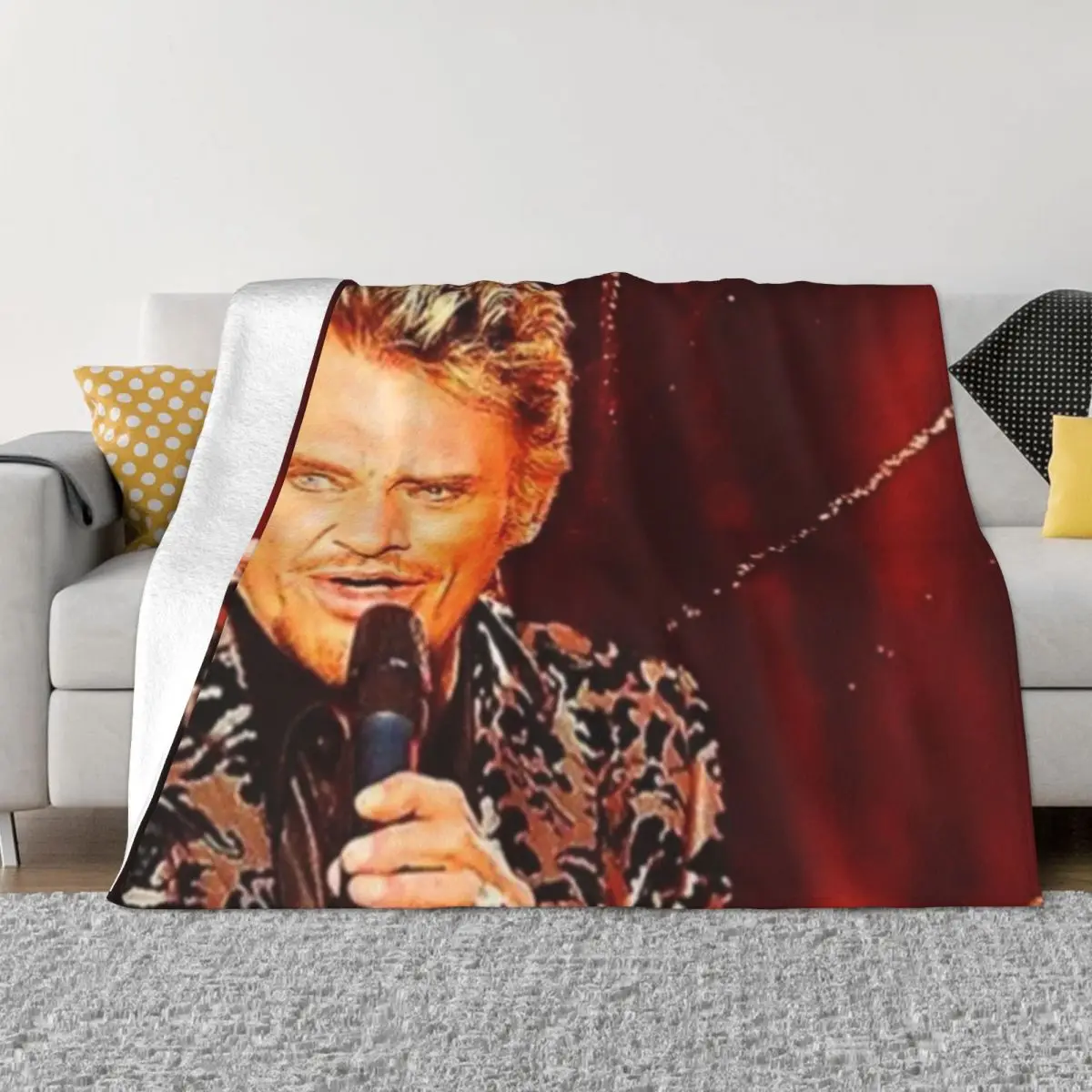 

Johnny Hallyday Singer 001183, одеяла в стиле аниме, одеяло с принтом, комфортное теплое мягкое тонкое ватное одеяло, одеяло