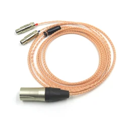 16 Core LITZ 7N 99% Copper OCC Graphene Xlr 4.4 Male  Headphone Cable Hifi For Audeze LCD-3 LCD-2 LCD-X LCD-XC LCD-4z LCD-MX4