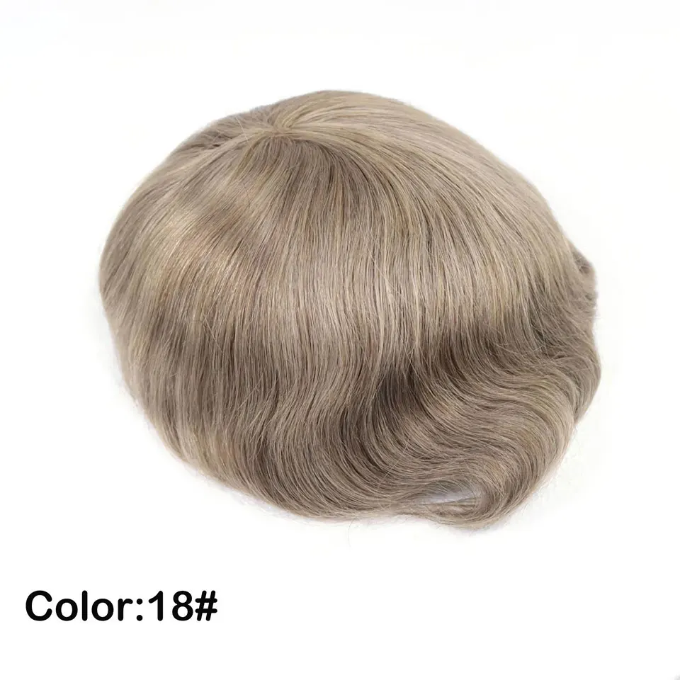 Ash Blonde Men's Toupee Hair System