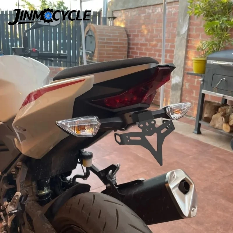 

For Kawasaki Ninja 400/ Z400 500/Z500 Motorcycle Adjustable License Plate Holder Bracket Rear Tail Tidy Fender Eliminator Kit