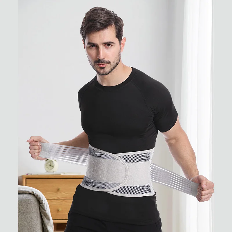 

Легкий летний сетчатый пояс-бандаж для поддержки талии с массажной функцией, дышащий, для фитнеса и тренировок, для мужчин и женщин