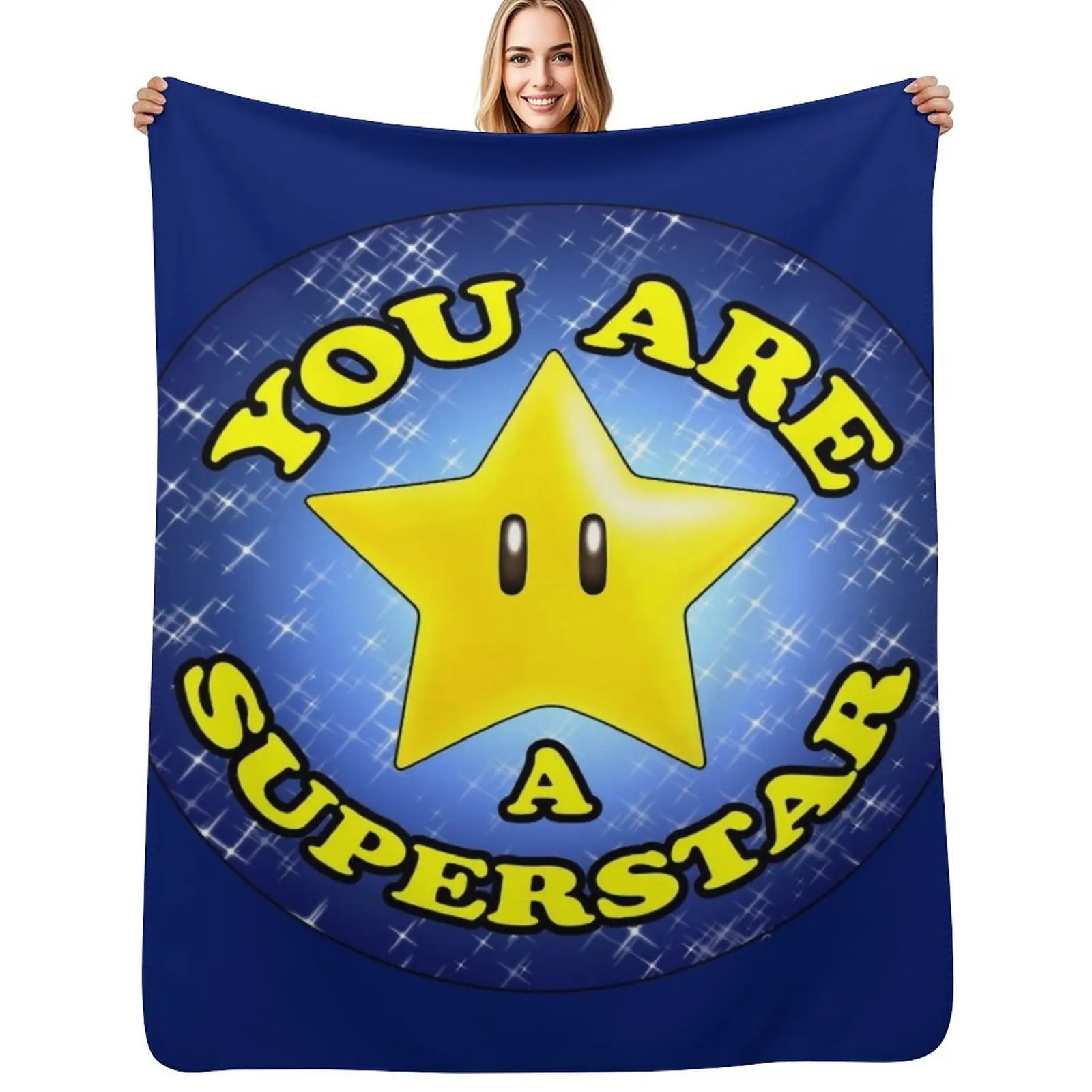 

Superstar Design Throw Blanket Thin Hairy for babies Plaid on the sofa Blanket