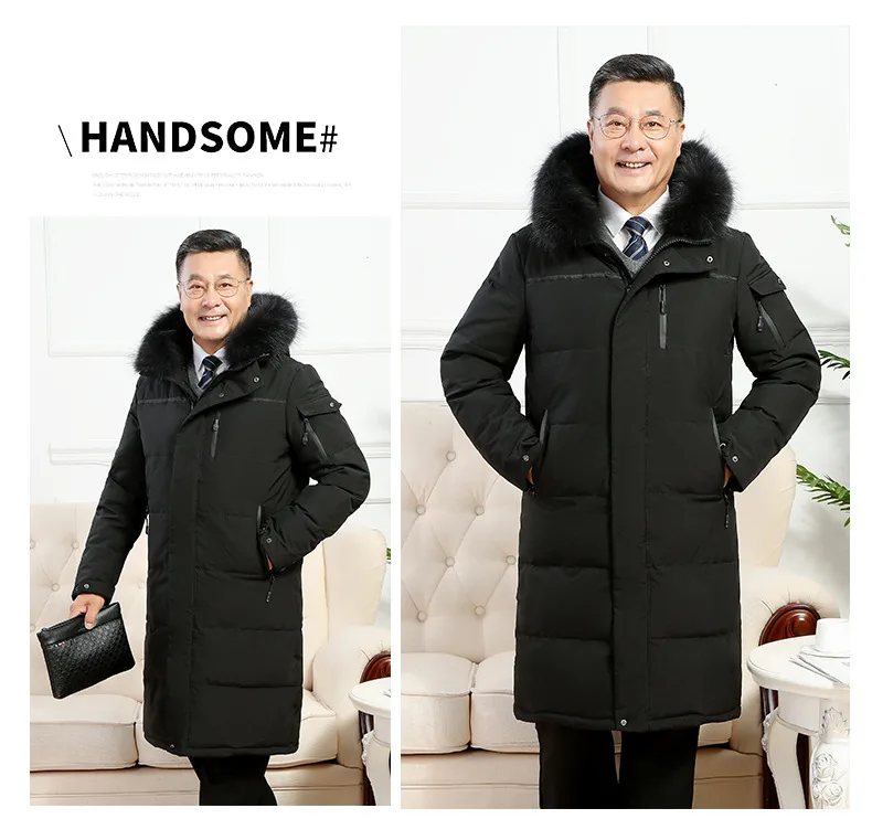 Luxury Brand Men's Down Coat And Parkas Top Quality Man Goose Down Jacket Thick Winter Padded Puffer Jacket Overcoat Padding HY7