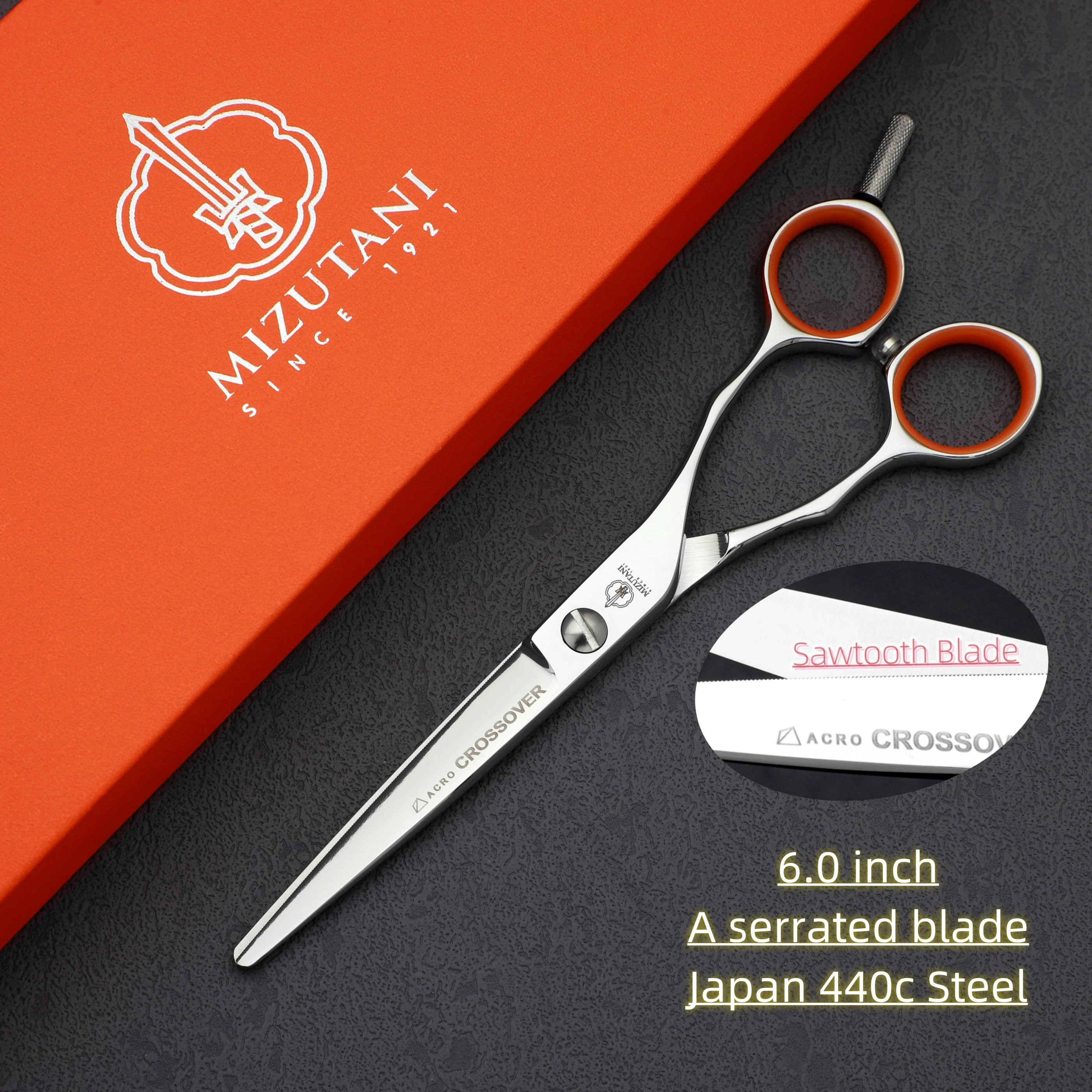 

MIZUTANI sawtooth sissors professional barbershop tools japan 440c steel 5.5-6.0 inch Machines for cutting hair