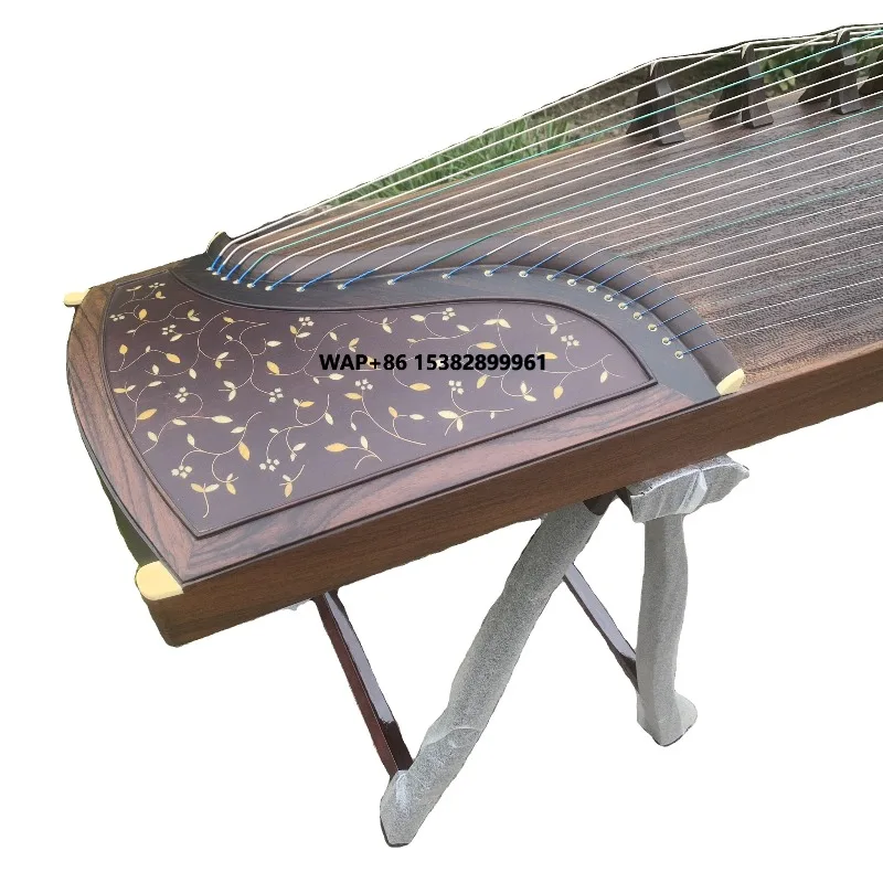 High-grade Traditional 21 String  Guzheng Instrument Hardwood Dalbergia Chinese Zither Solid Wood  Instrument