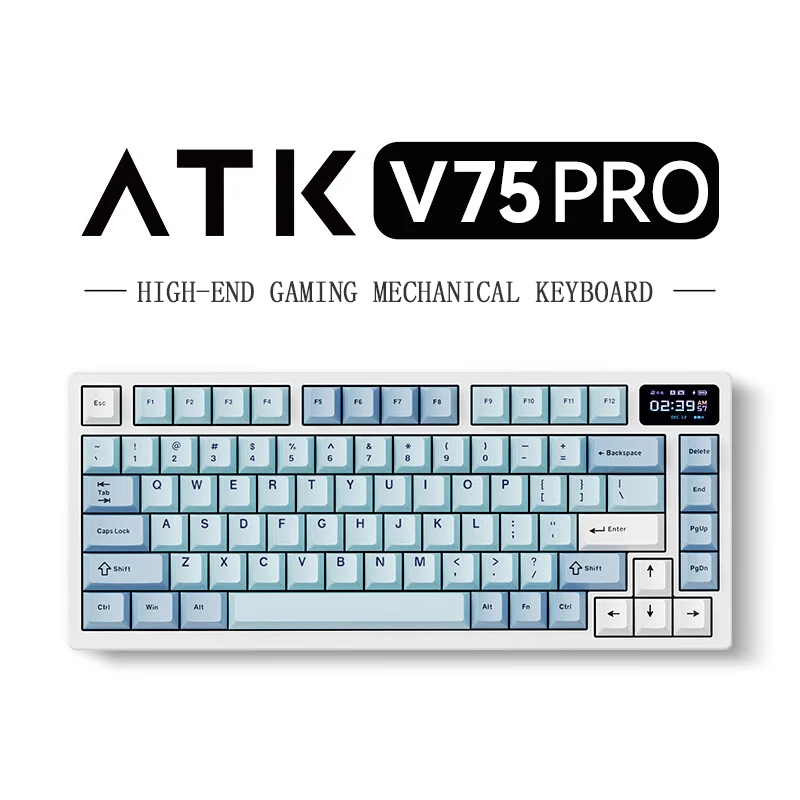 

ATK VXE V75PRO Gaming Keyboard Wired/Wireless/Bluetooth Three-mode Customized Keyboard Hot-swappable 81-key high-end keyboard