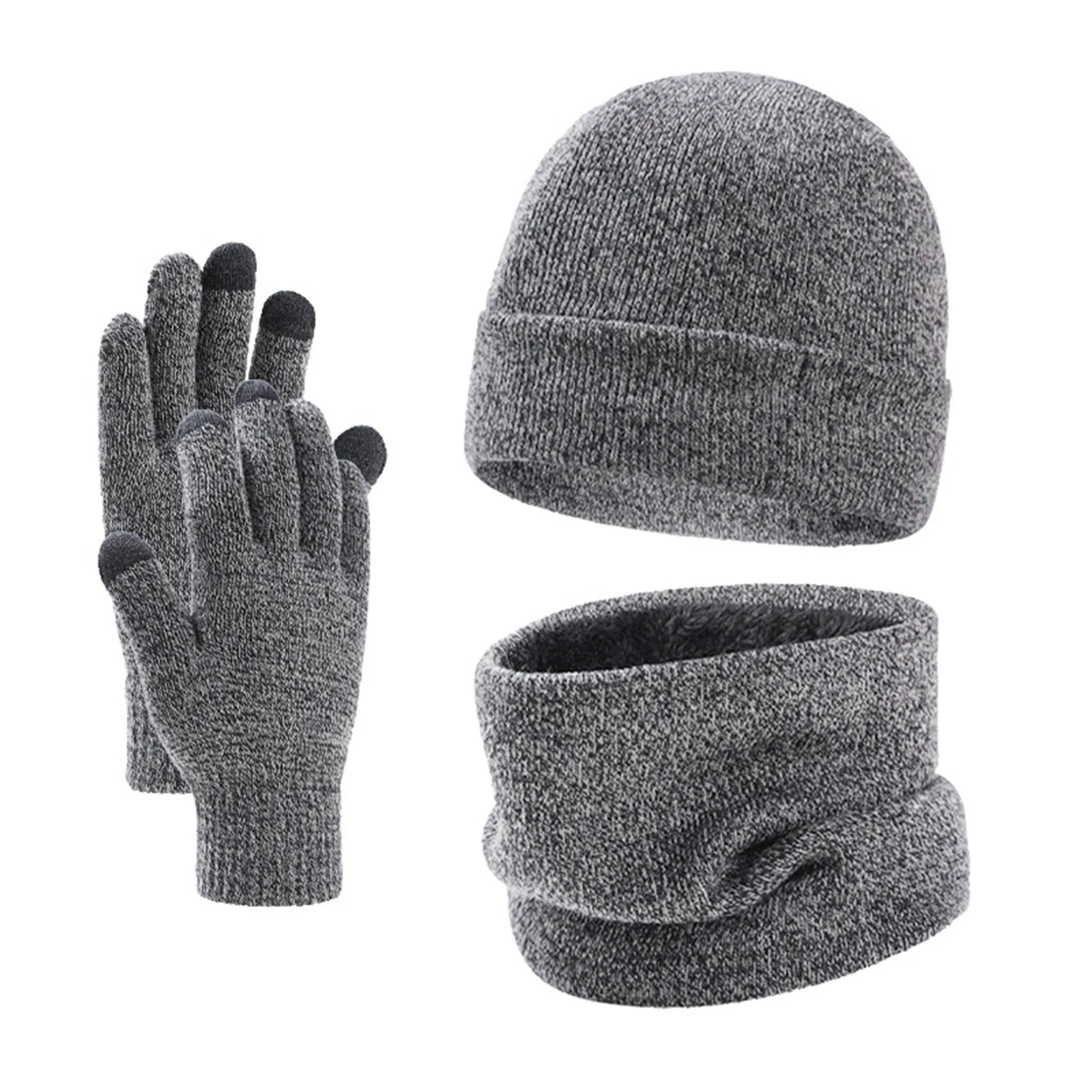 2024 autunno inverno caldo cappello sciarpa guanti tre pezzi set peluche maglia cappello di lana a prova di freddo copricapo guanti sciarpe set