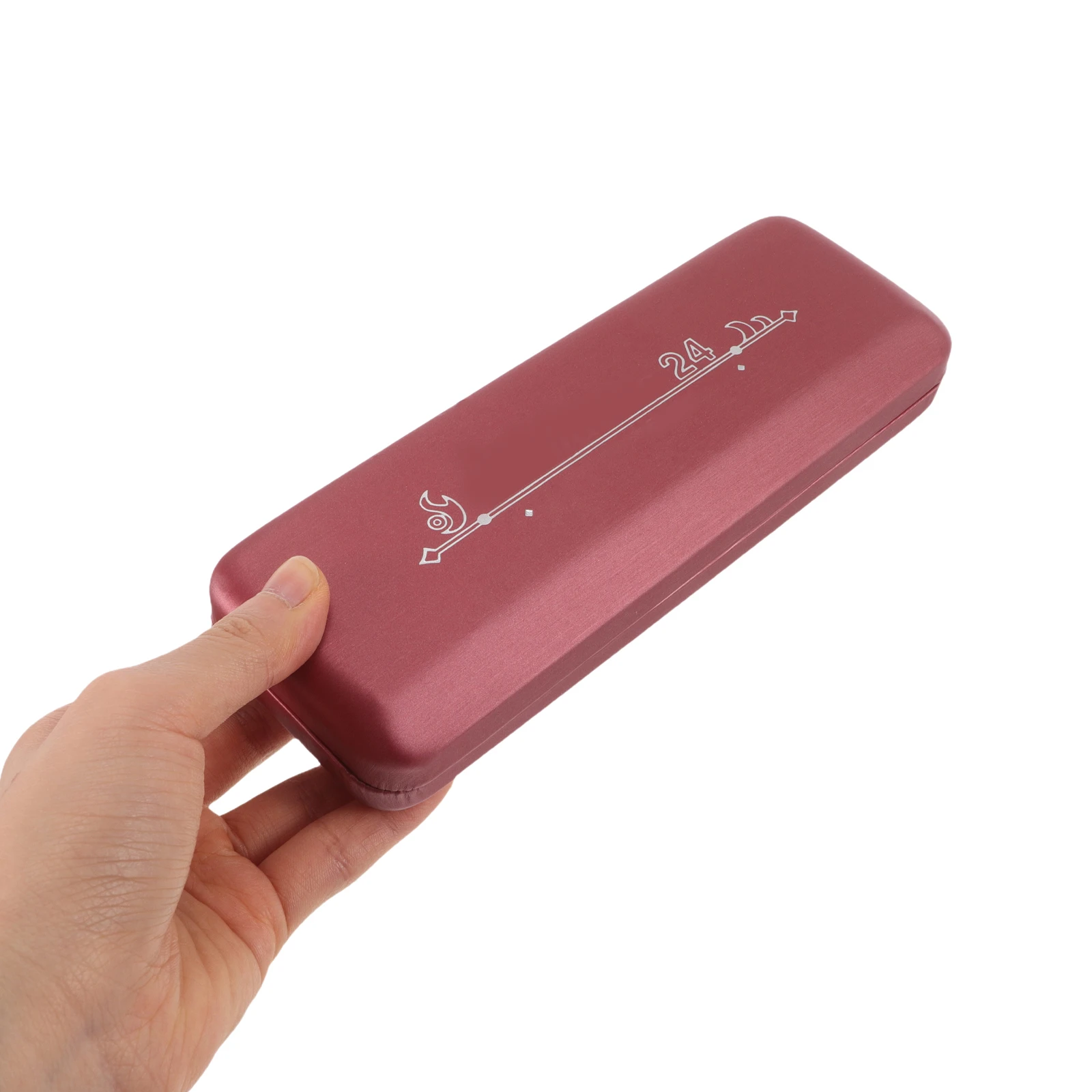 

Harmonica Storage Box Necklace Case Pink Flannel 16 Holes Harmonicas