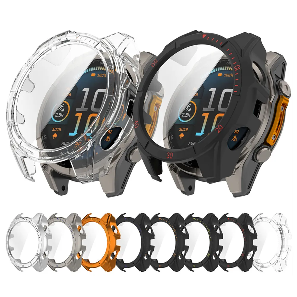 Case Cover with Screen Protector For Garmin Fenix 8 Solar Watch Frame High Quality PC Slim Protective accessories