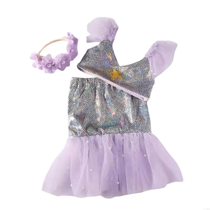 

L8RB Baby Outfit 3 Piece Top Top и набор повязки для новорожденных для новорожденных фотосессий