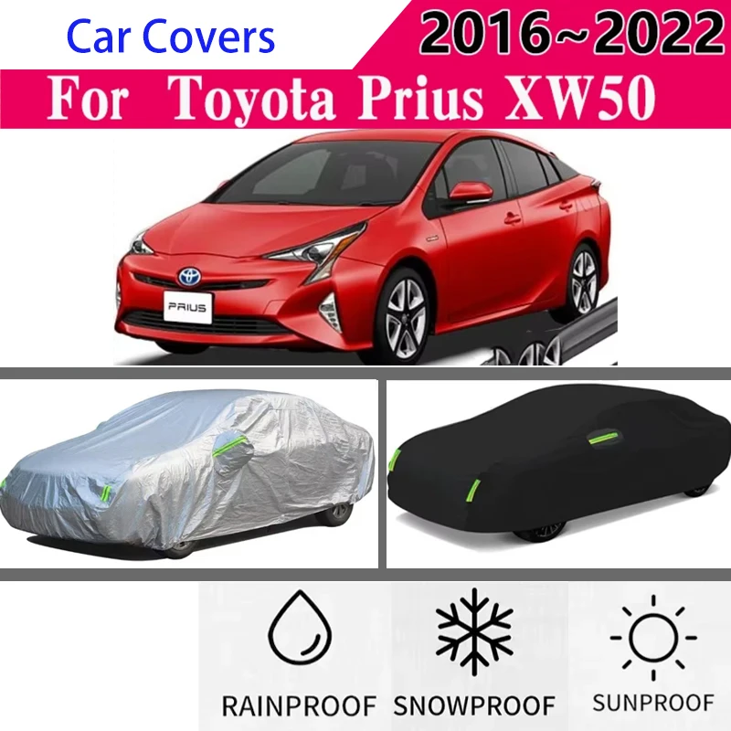 

for Toyota Prius XW50 2016~2022 Full Car Covers Outdoor Sun Anti UV Rain Snow Dust Protection Oxford Cloth Accessories