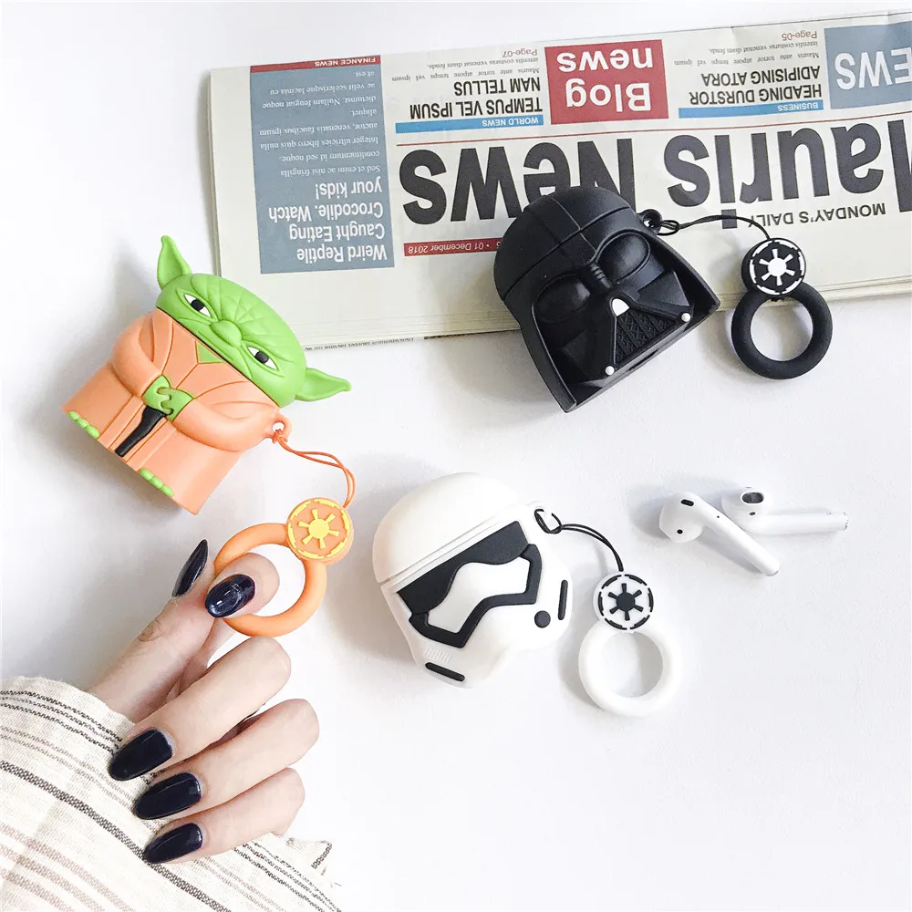 For Airpods 1 2 3 4 Pro Pro 2 Case Cute Cartoon Darth Vader Silicone Earphone Case Accessories Cover