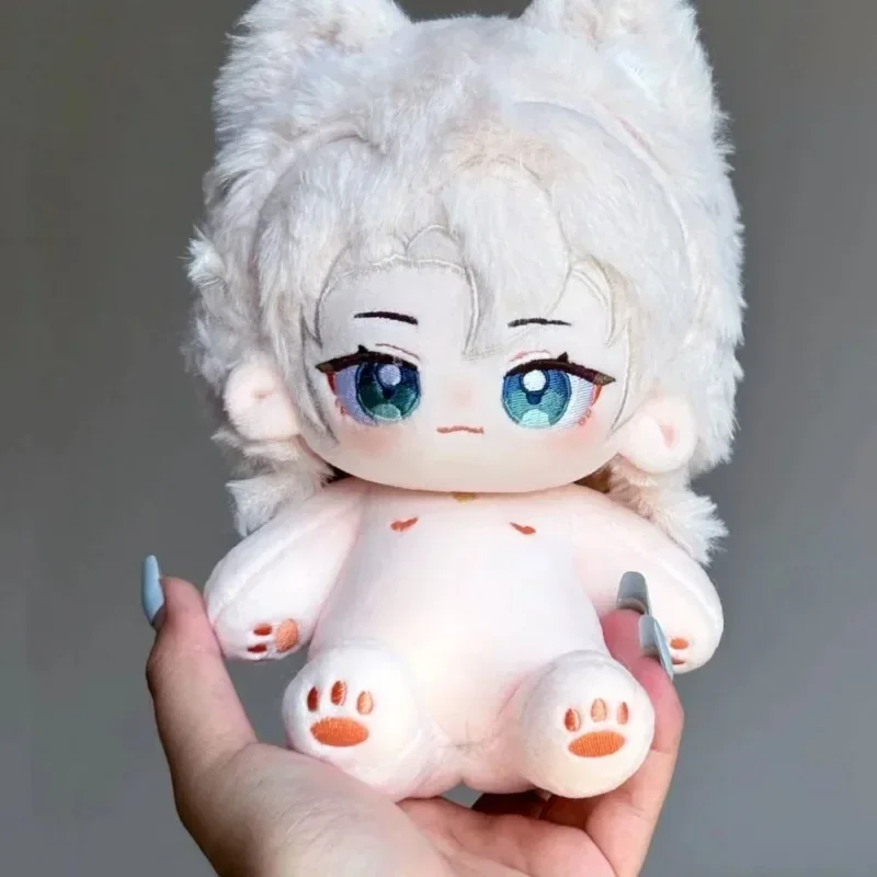 Albedo Game Genshin Impact  20cm Nude Body Plush Doll Toys Soft Stuffed Plushie