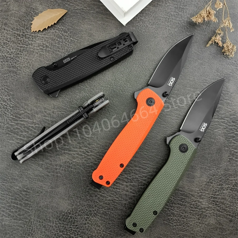 High Quality Folding Blade Knife D2 Blade Nylon Fiber Handle Utility EDC Outdoor Camping Survival Knives Kitchen Fruit Cutter