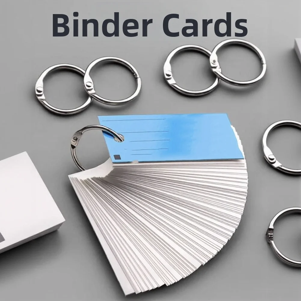 20 Pack 25MM Metal Binding Coil Rings for Organizing Papers Scrapbooking Crafting Keys with Sturdy Iron Construction Silver