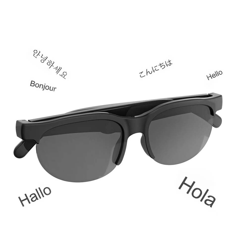 

AI Intelligent Translation Glasses Bluetooth-Compatible 5.4 Wireless Sunglasses Built-in Microphone Speakers Wireless Headphones