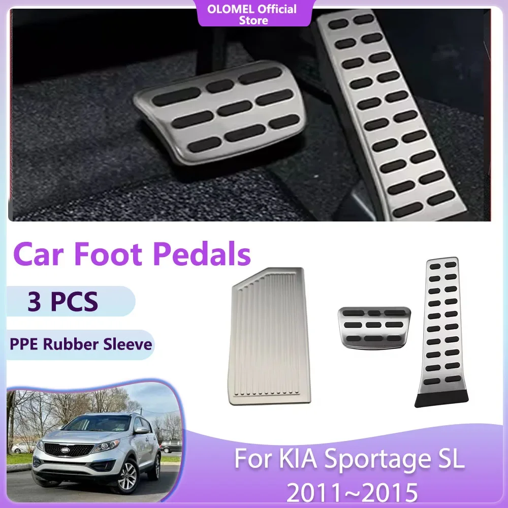 

Car Foot Pedals For KIA Sportage SL 2011~2015 2012 2013 2014 Stainless Steel Accelerator Fuel Brake Rest Covers Part Accessories
