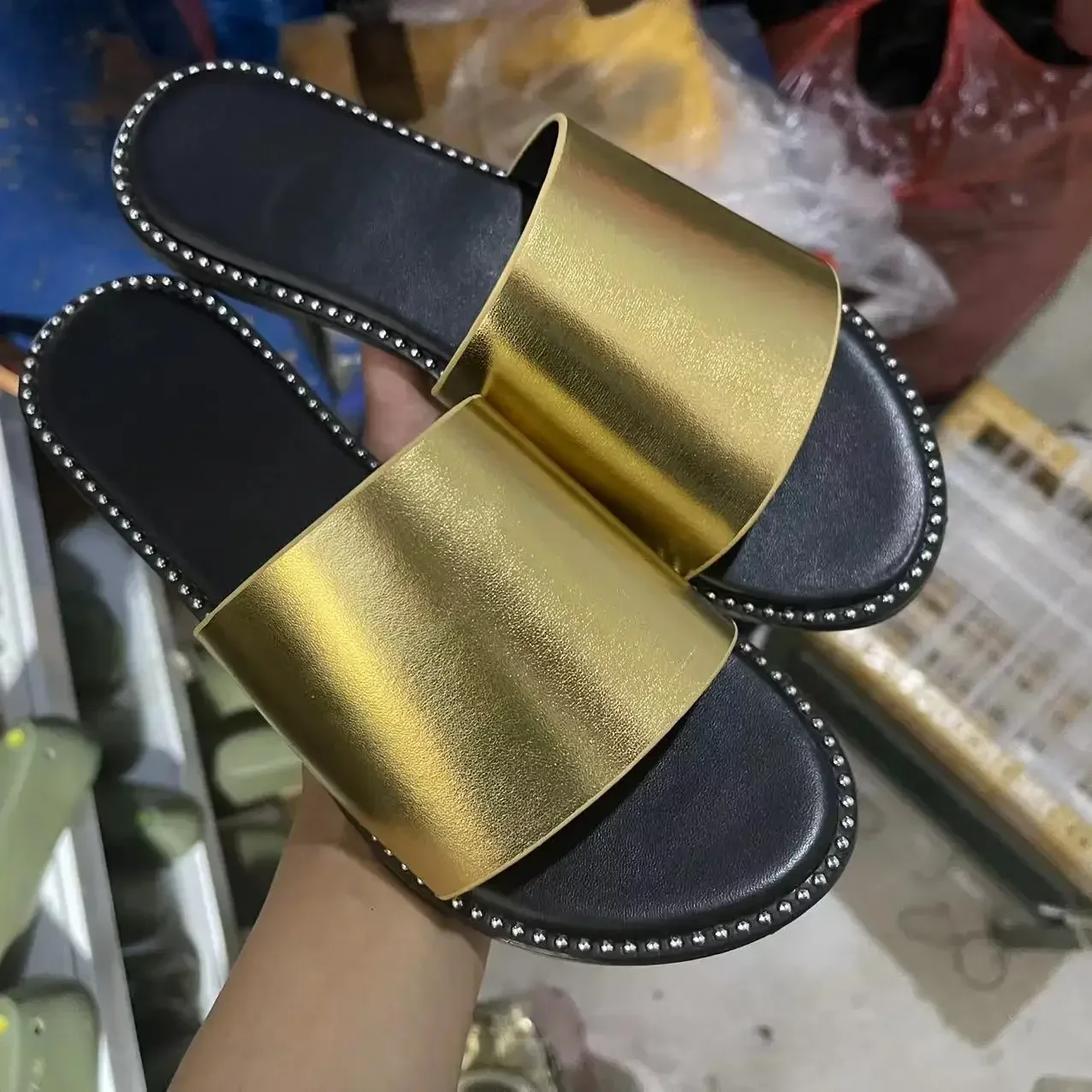 Women Summer Slippers Peep Toe Solid Flat Ladies Slides Beach Shoes Zapatos Mujer Comfortable Fashion Female black Footwear