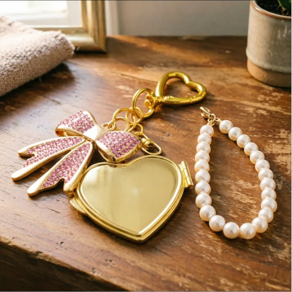 

Exquisite Keyring Fashion Cute Sweet Pearl Bag Diamond Bow Keychain Accessories Hangin Spot Women Gift Trinket ODM Bulk Backpack