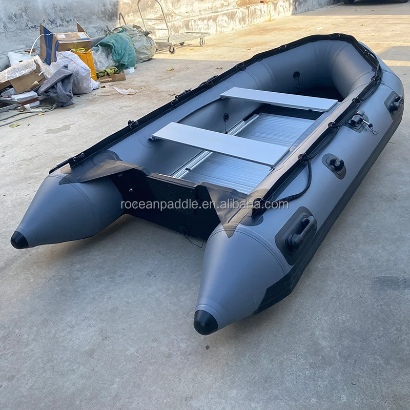 قارب قابل للنفخ من مادة PVC قابل للطي بطول 3.8 م 12.5 قدمًا