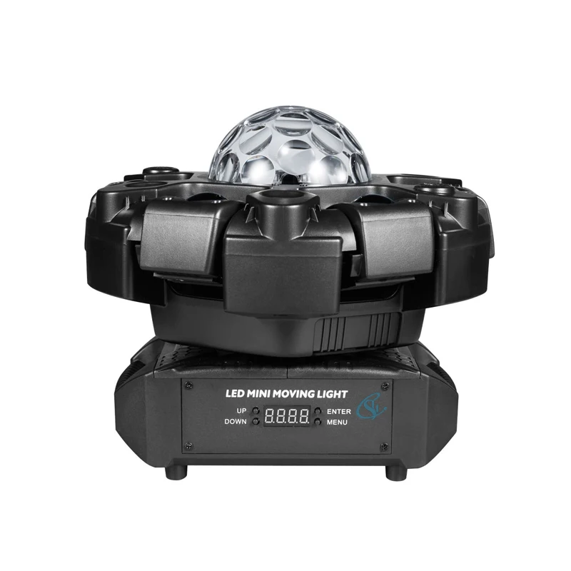 Six Arms Disco Stage Magic Ball Light LED 120W Beam Strobe Laser Moving Head Light DMX Full Color LED DJ Rotating Party Bar