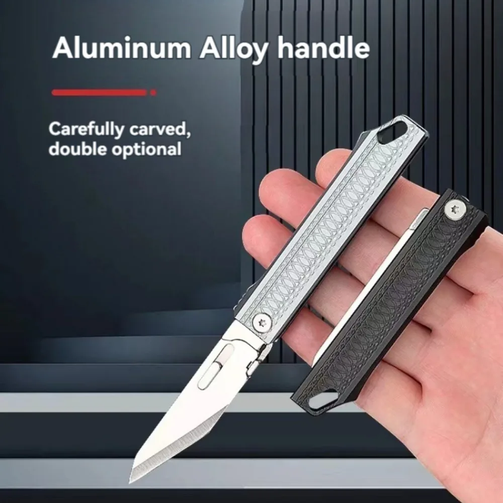 NEW Precision Stainless Steel Folding Knife with High Hardness and Detachable Blade, Outdoor Camping Cutting and Unboxing Knife