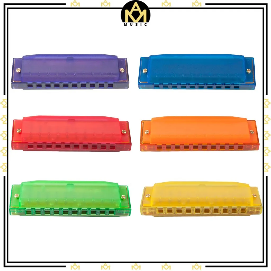 

Harmonica Comb Kid's Harmonica C Key Blues Harp Harmonica Key of C Translucent Harmonica 10 Holes Plastic New