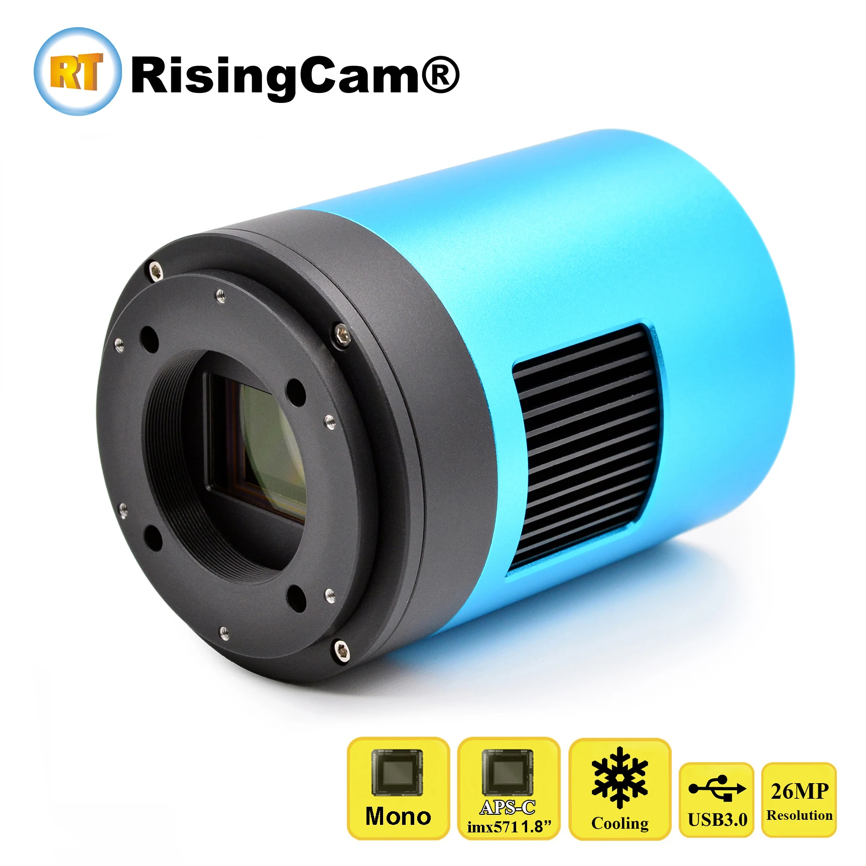 

Монохромная астрономическая телескопическая камера RisingCam imx571, 26 МП, 1,8 дюйма, APS-C промышленный класс ATR3CMOS26000KMA