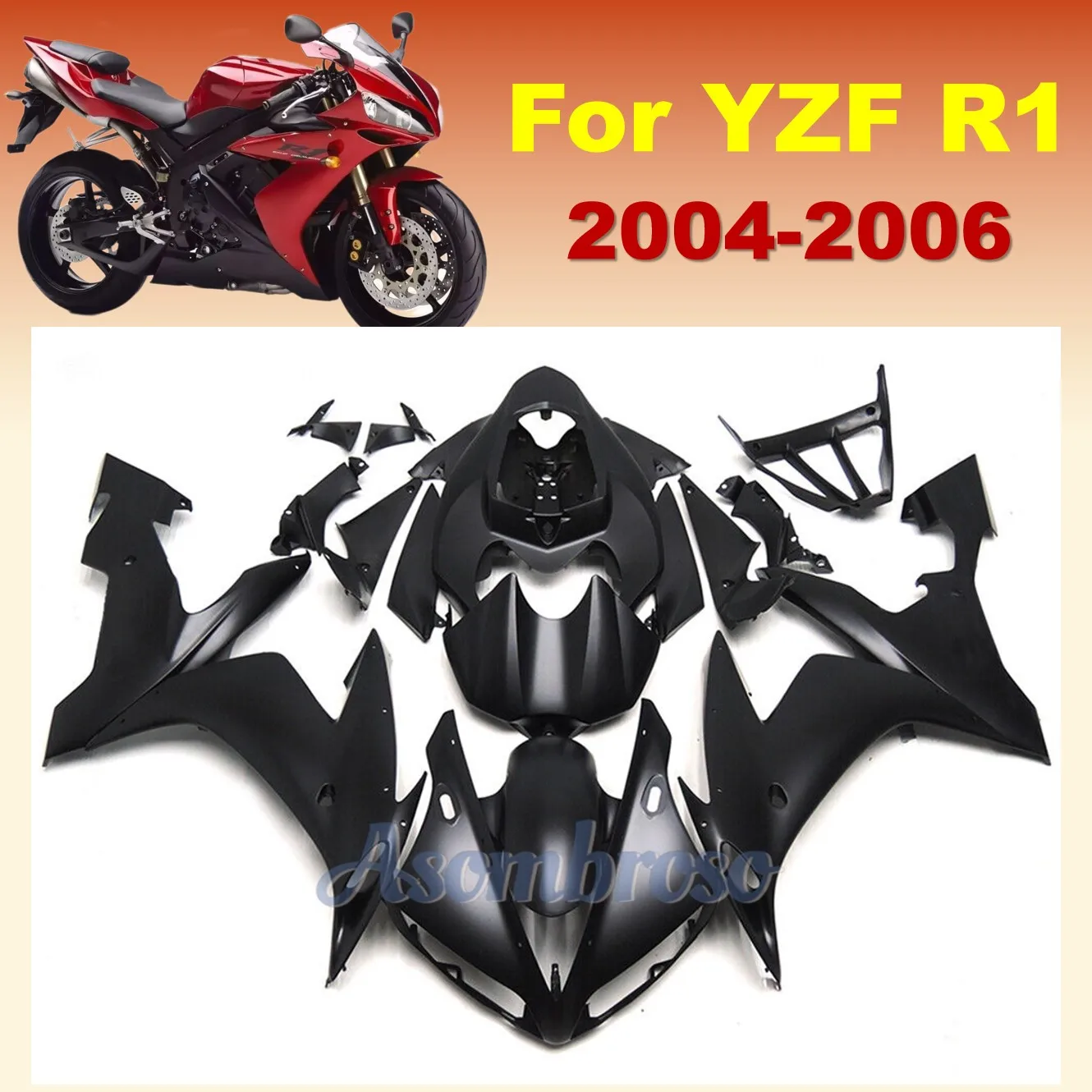 Motorcycle Fairing Set Body Kit for Yamaha  YZFR1  2004 2005 2006 YZF-R1 04 05 06 Accessories Plastic Injection Bodywork XF01