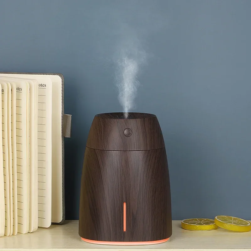 Wood Grain Humidifier 600ml USB Aroma Diffuser Atomizer USB Household Humidifier Hydrating Instrument Desktop Humidifier